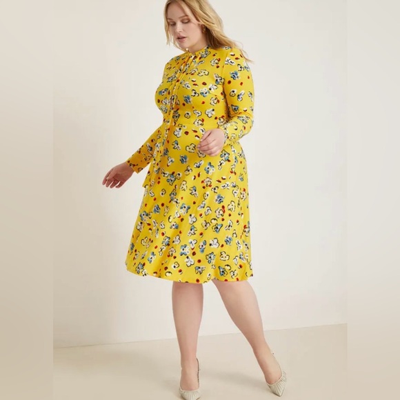 Eloquii Dresses & Skirts - NWT ELOQUII Yellow Floral Dress 22 Cottagecore Floral Grandmacore